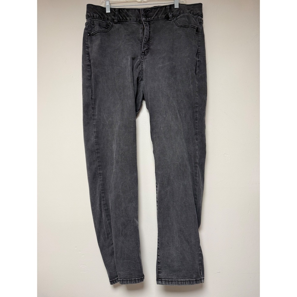 Lane Bryant NYC Womens Plus Size 20 Black Wash‎ Denim Jeans Comfort Stretch
